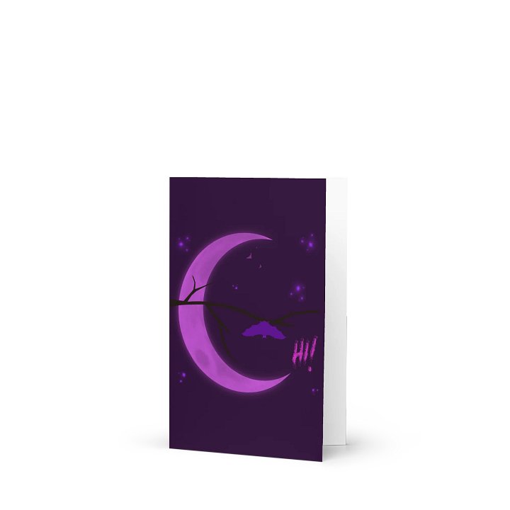 Purple Crescent Moon Greeting Card product image (1)