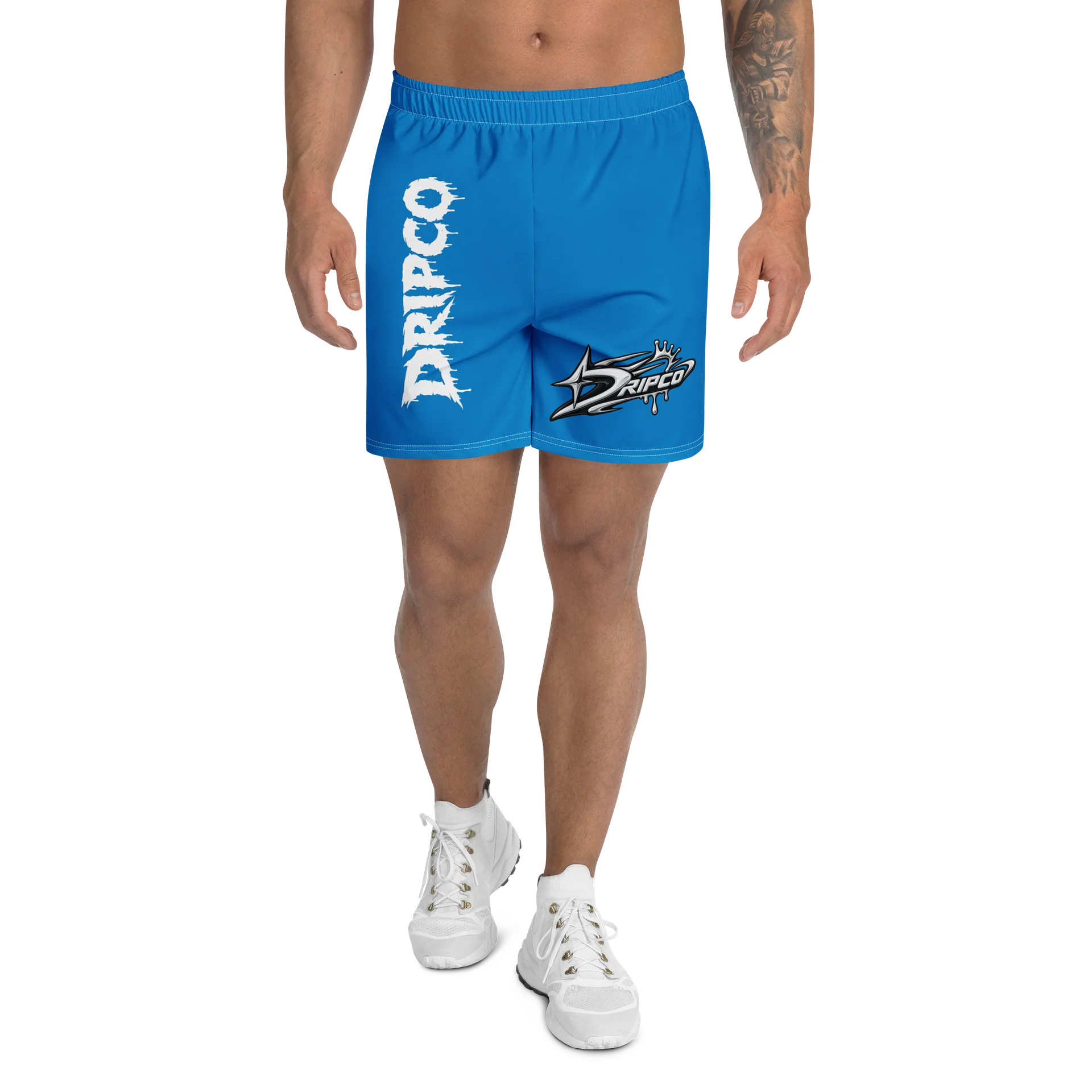 DRIPCO Blue Drip Logo Athletic Long Shorts product image (1)