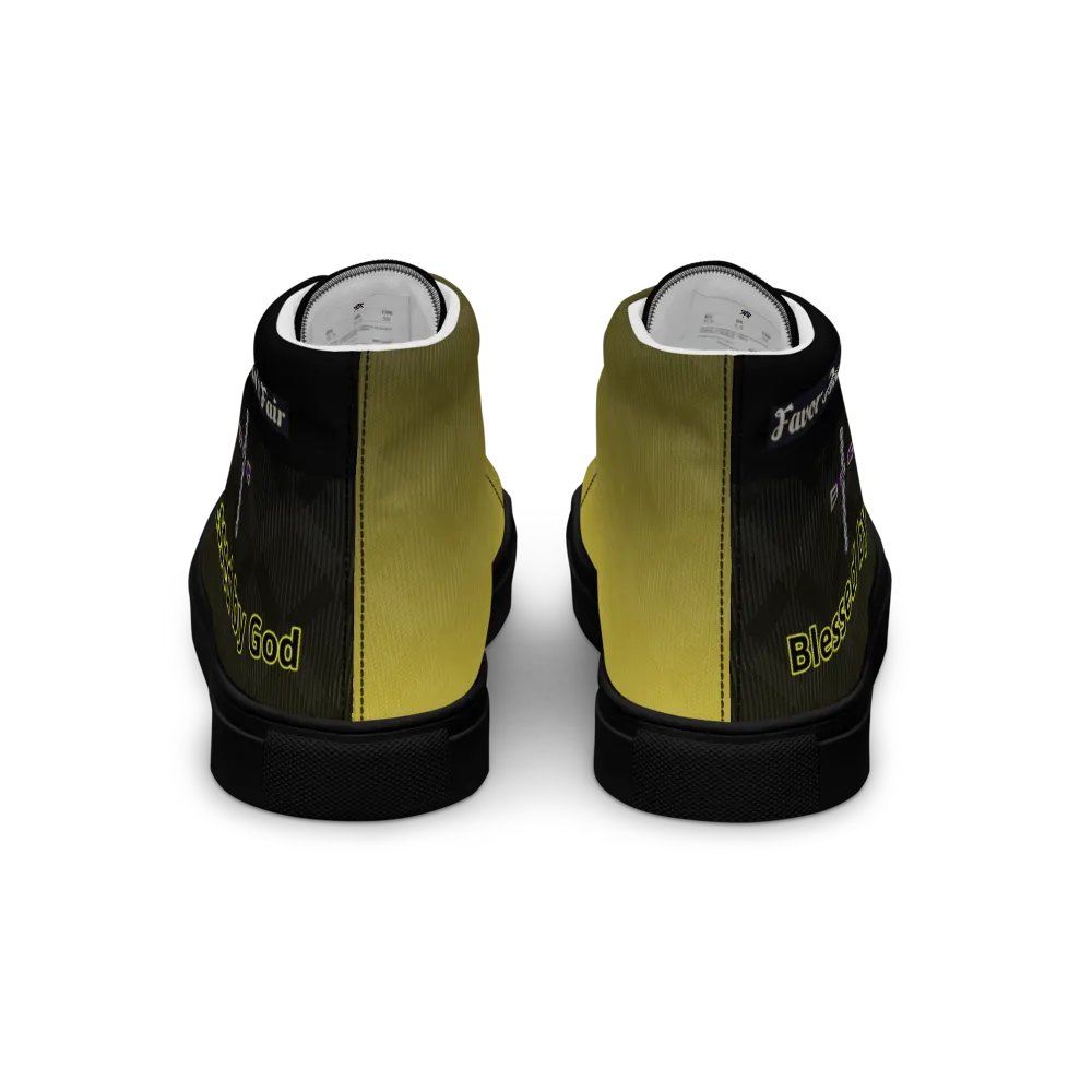 BBG Diamond Cross Black and Gold High Tops - Black Soles product image (2)