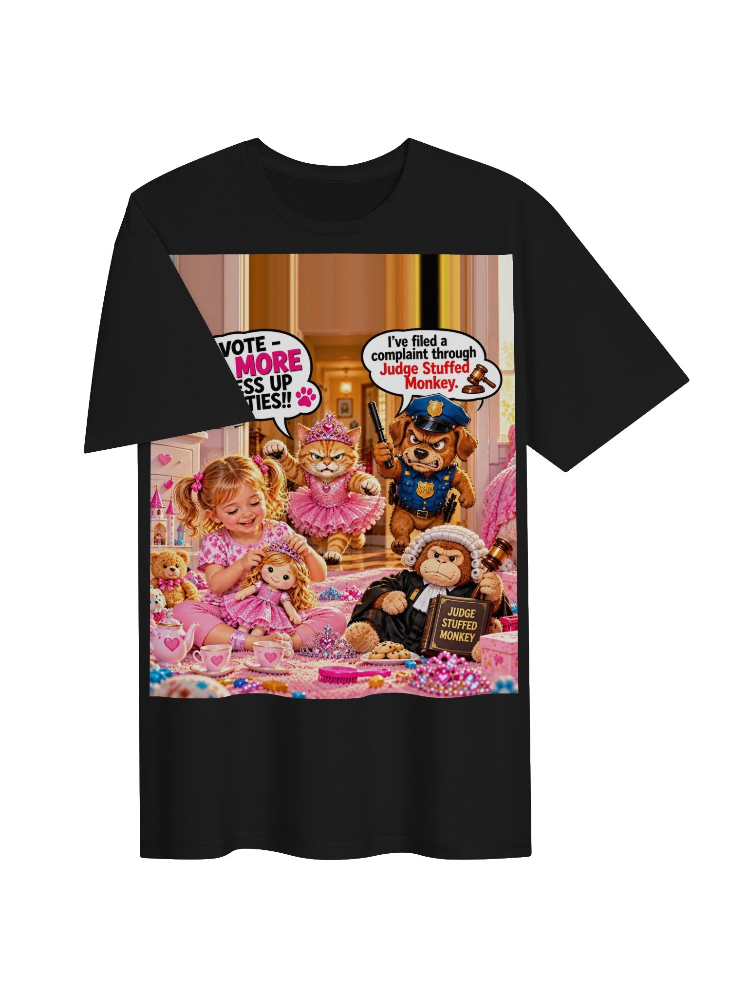 1 Earth Prints Princess Cat Cop Dog Gildan 64000 Tee product image (7)