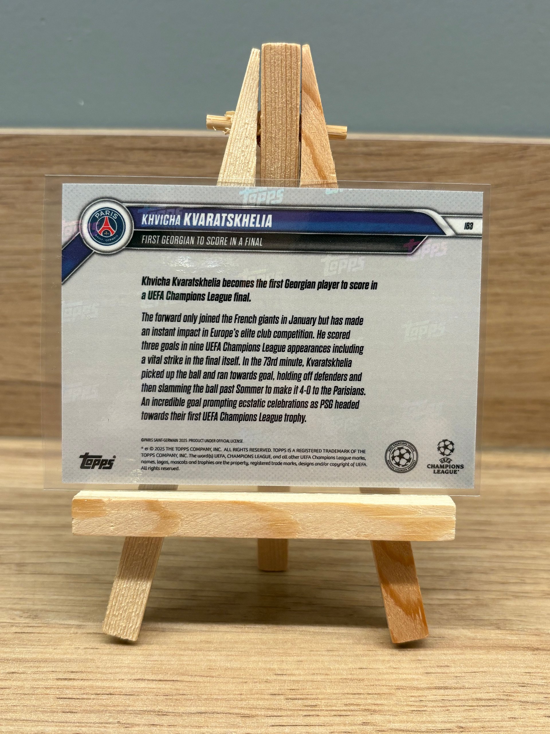 Khvicha Kvaratskhelia 2025 Topps Now UCL /25 product image (3)