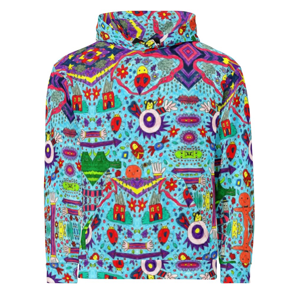 Abstract Doodle Characters Unisex Pull Over Hoodie product image (1)