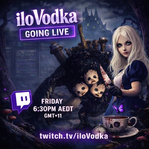 Live tonight.
Things may escalate.
6:30pm AEDT (GMT+11)
twitch.tv/iloVodka

#ilovodka 
#twitchlive 
#twitchstreamer 
#aussieg...