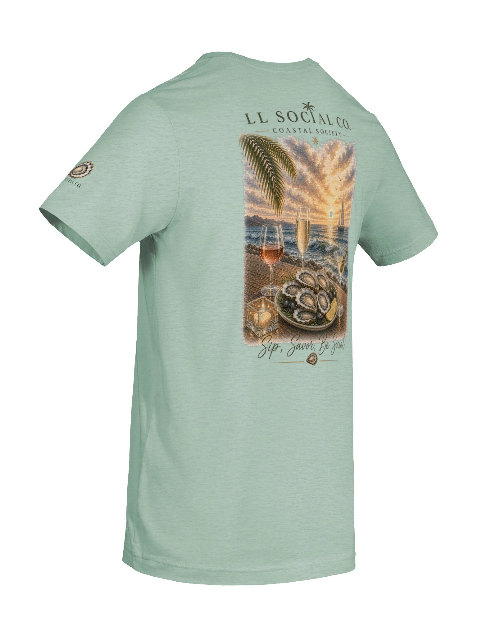 Sip, Savor, Be Social – Unisex Coastal Resort Tee product image (80)