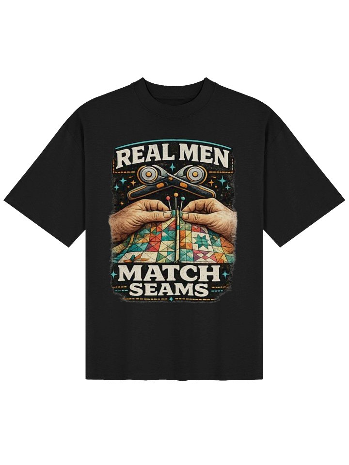 REAL MEN Match Seams — Quilter Patchwork Tee product image (1)