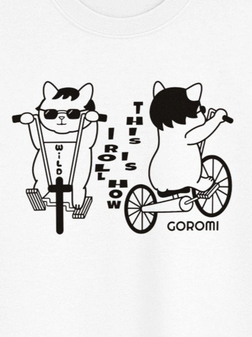Goromi the Cat (Wild Biker) - Unisex Youth Heavyweight T-shirt product image (1)