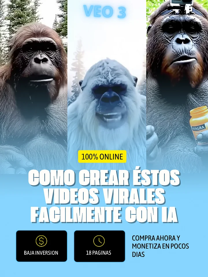 Cómo Crear Videos virales DE BIGFOOT GRATIS con Dialogos y monetizar contenido en YouTube o Tiktok product image (1)