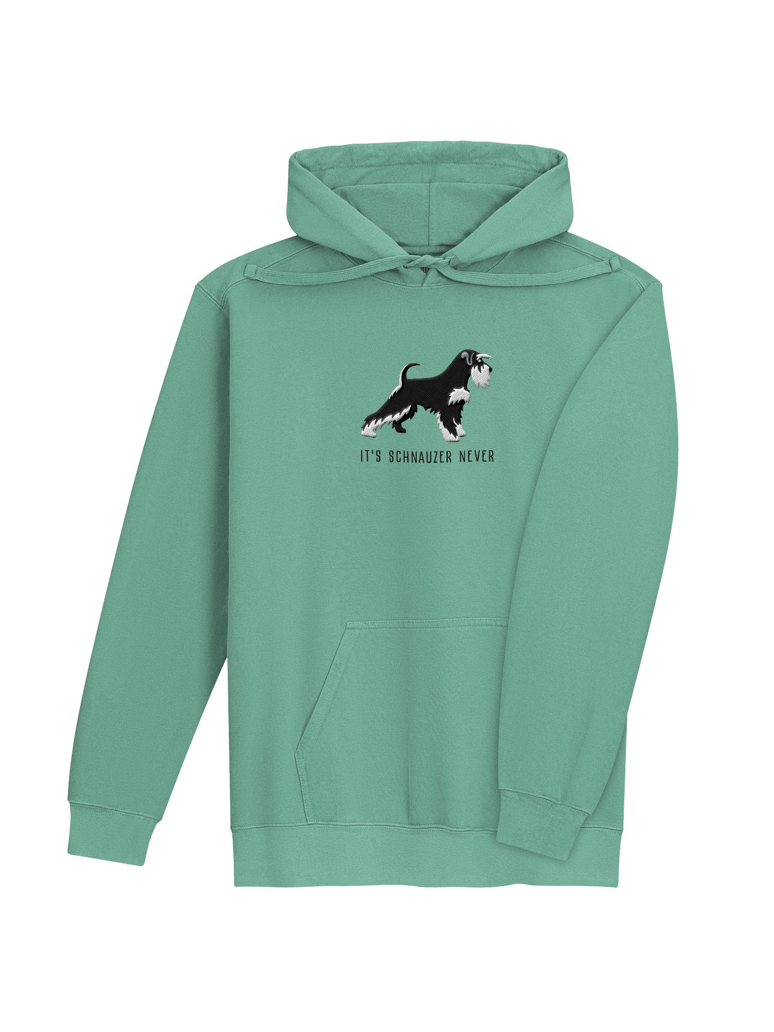 It's Schnauzer Never Premium Hoodie (Embroidered) of a Miniature Schnauzer(Black & Silver) product image (20)
