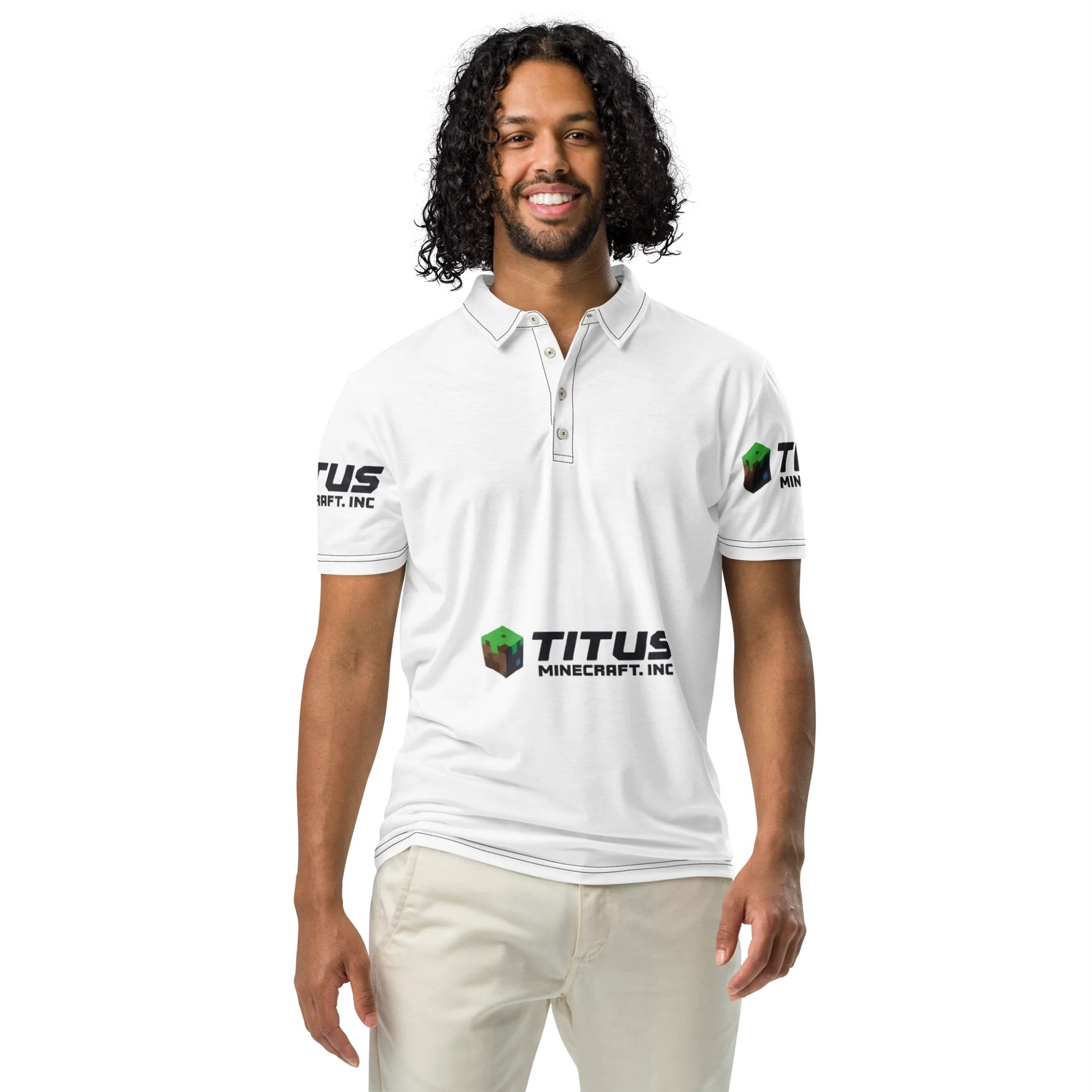 Minecraft Dirt Block Polo Shirt product image (3)