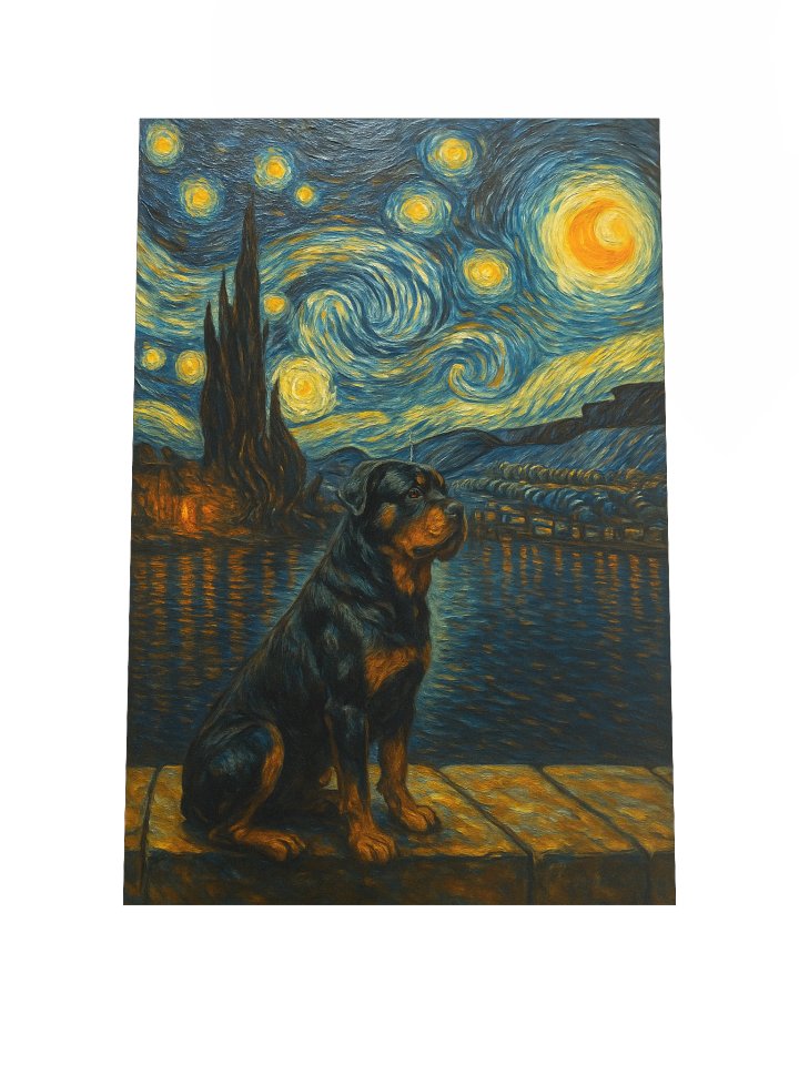 Starry Night Rottweiler Poster product image (1)