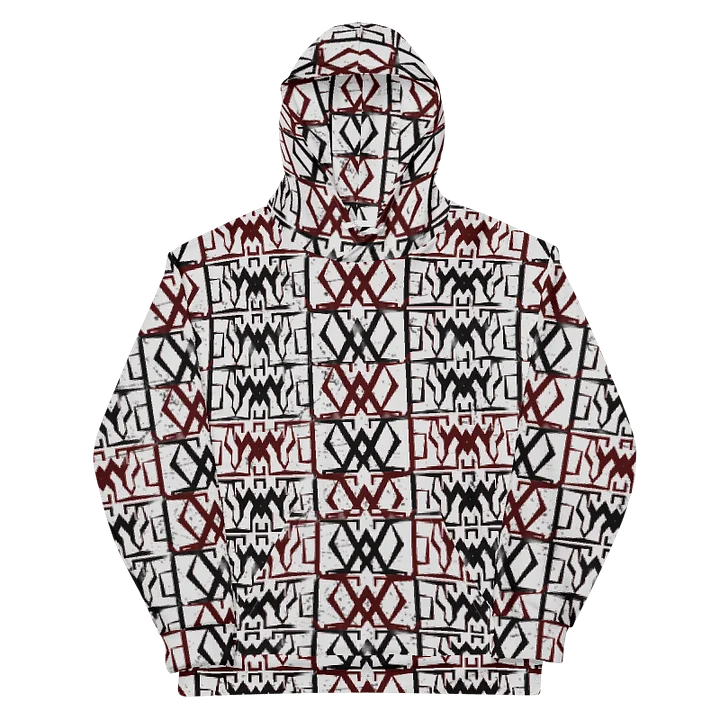 Crimson Geometry / "Woli-Vuitton: Unisex Hoodie product image (1)