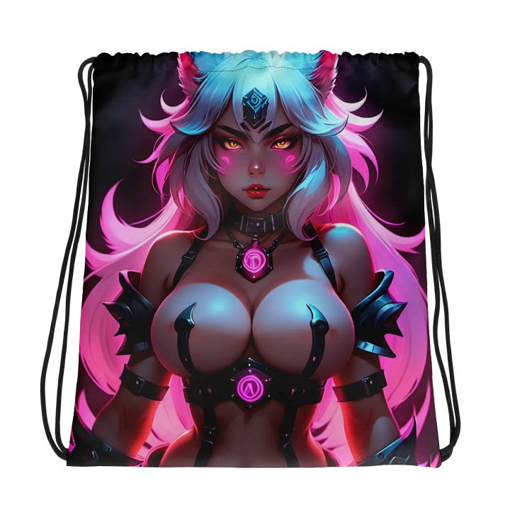 Neon Fantasy All-Over Drawstring Bag product image (1)