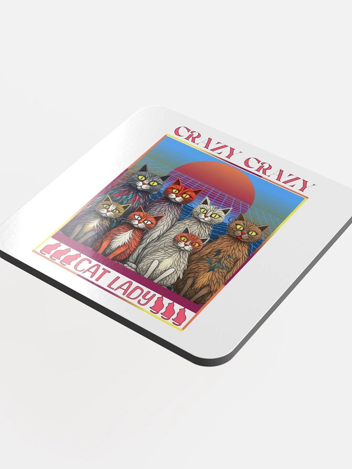 Crazy Crazy Cat Lady Sunset Coaster Set product image (1)