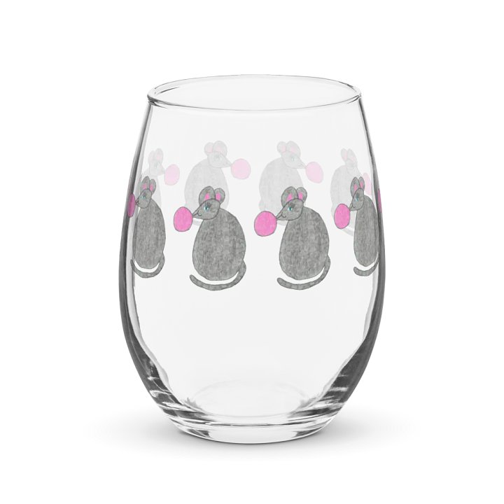 Bubblegum mouse Stemless Wine Glass product image (1)
