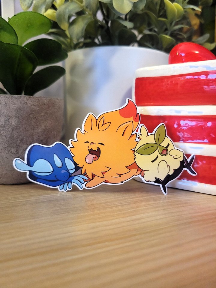 Napping through Winds and Waves Sticker product image (1)