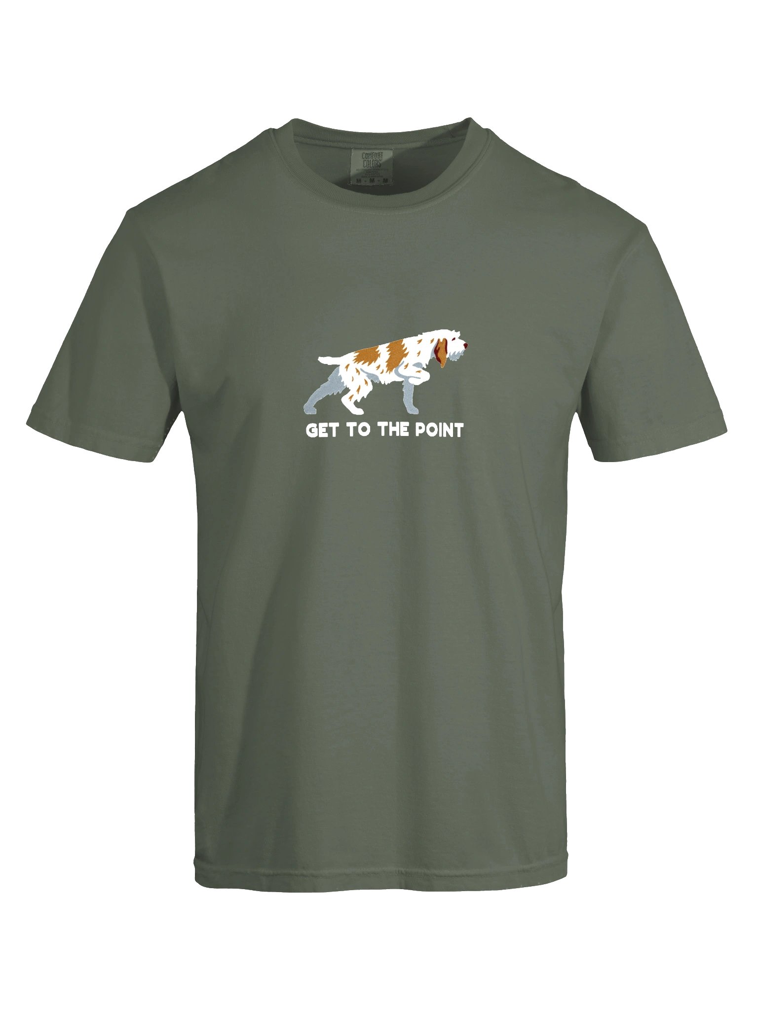 Get to the Point T-Shirt(Embroidered) of a Spinone Italiano(Brown & White) product image (10)