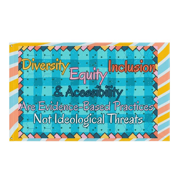 Hands Off DEIA, Evidence Based Practices, Protest Flag product image (1)