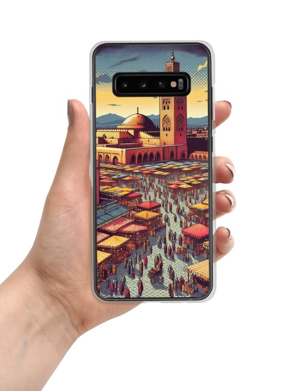 Bustling Bazaar Samsung® Clear Case | AI Design Marrakesch city product image (7)