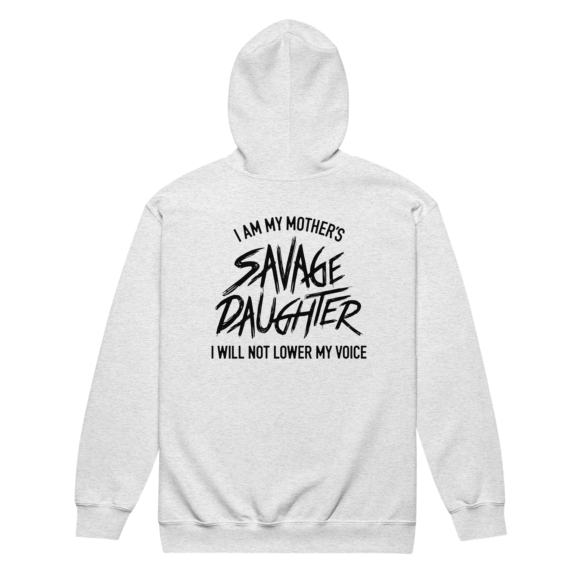 Savage Daughter Heavy Zip Hoodie (black print) product image (3)
