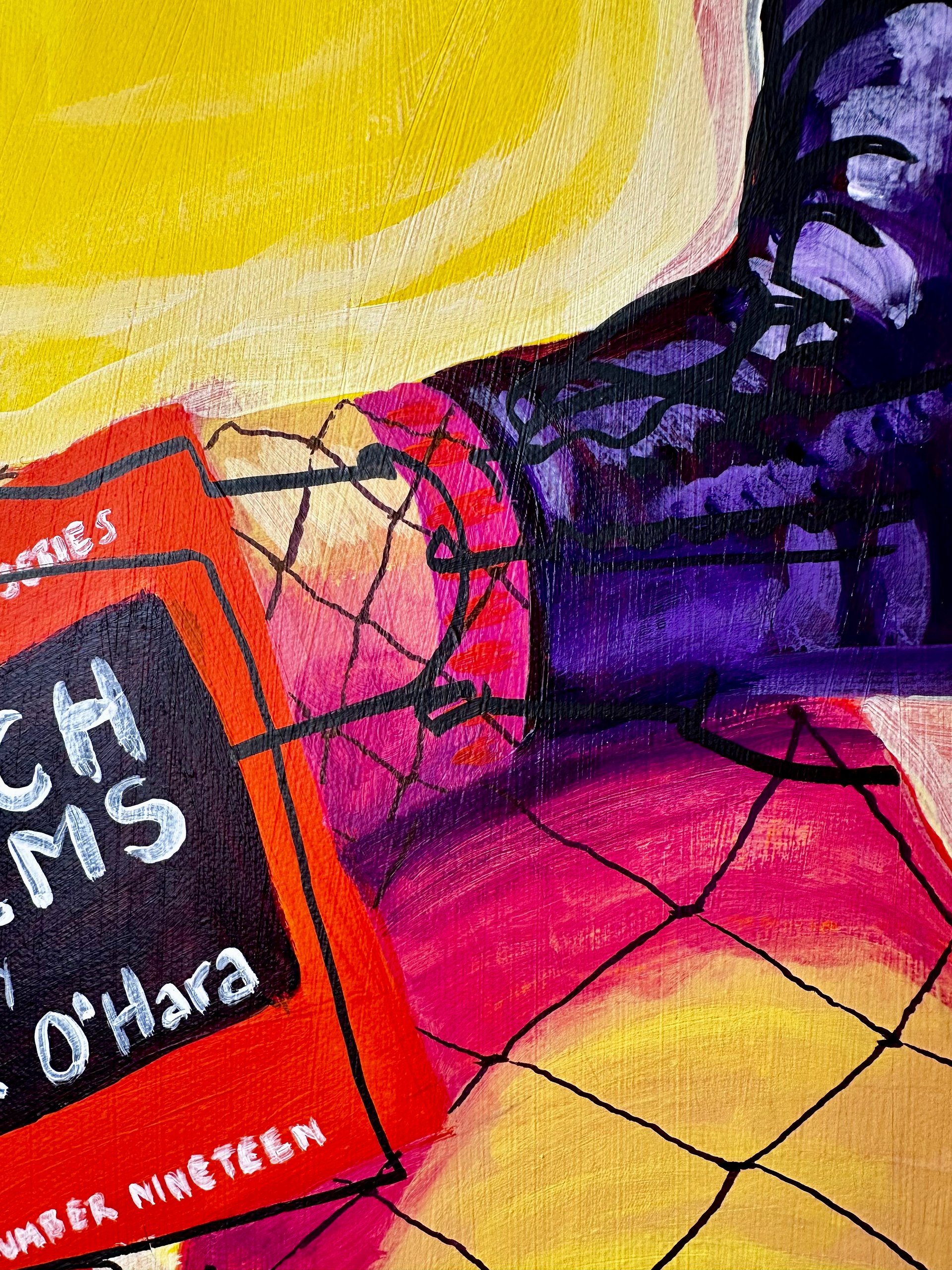 'dedicated to the person who read bunny next to me' original acrylic painting on canvas product image (5)