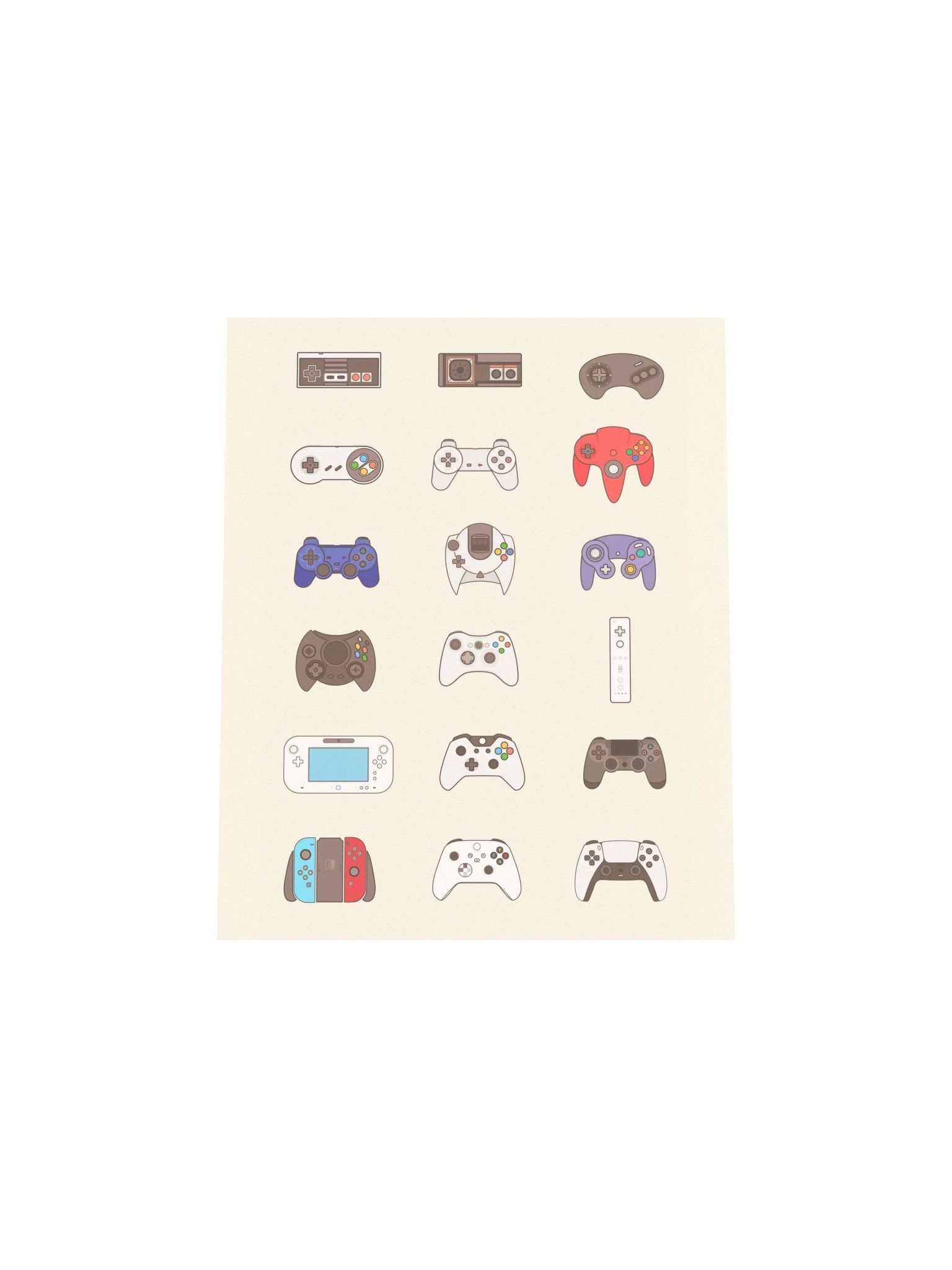 Video Game Controller Evolution (Beige) product image (4)