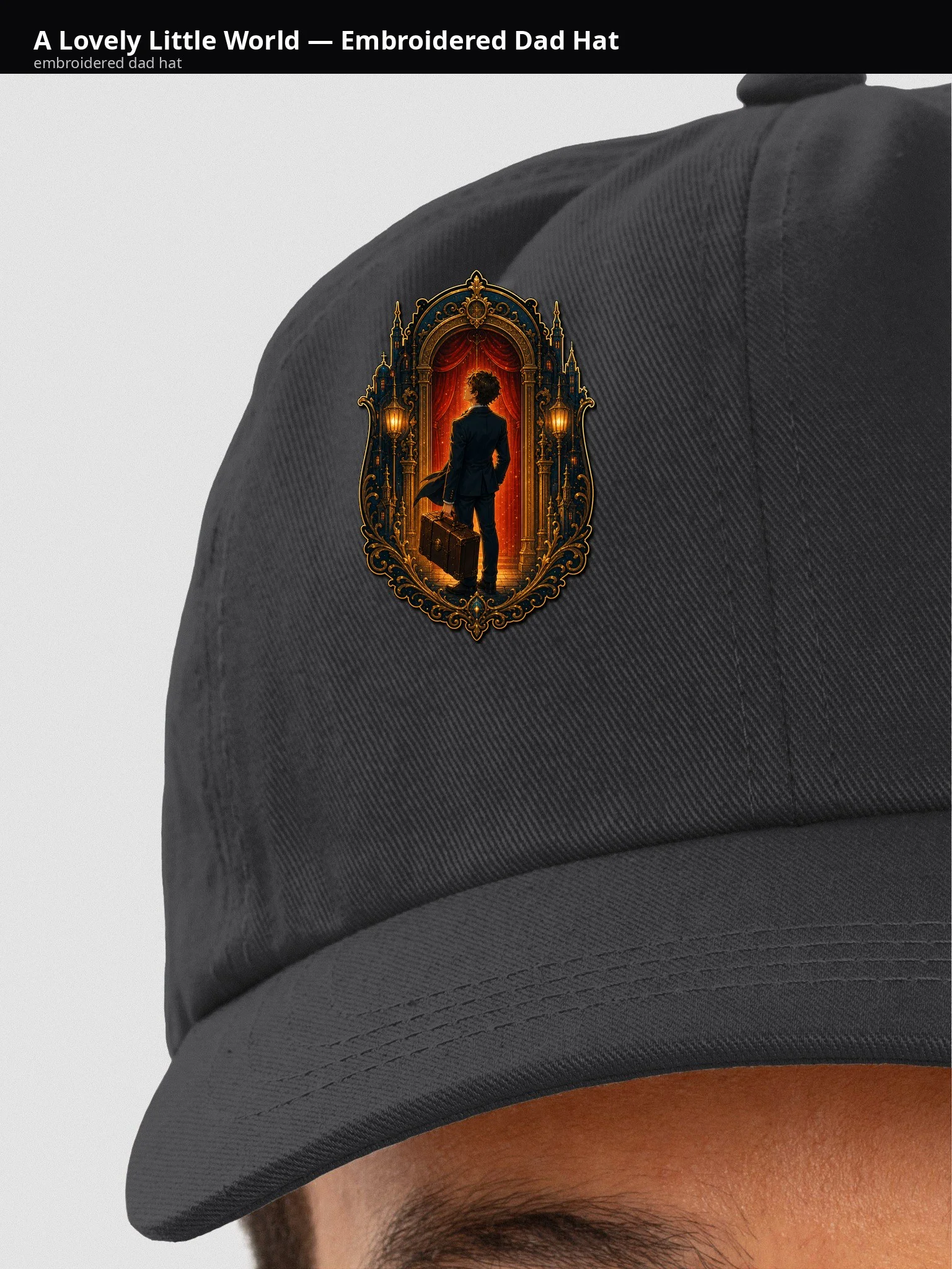 A Lovely Little World — Embroidered Dad Hat - 48sdxw