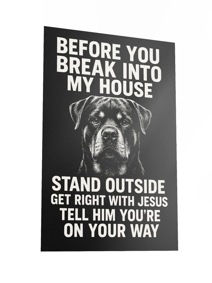Rottweiler Get Right with Jesus - Poster product image (4)