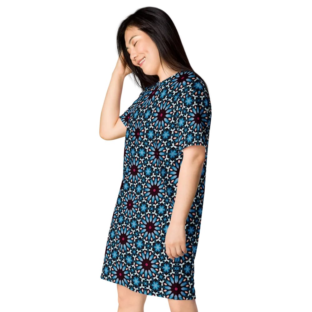 Kaleidoscope Blues T-Shirt Dress product image (3)