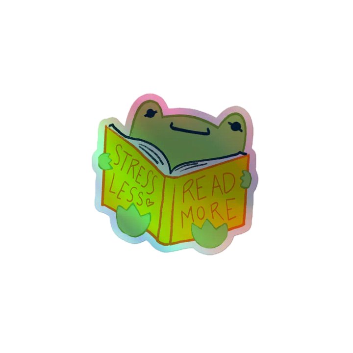Stress Less Read More Shiny Sticker product image (1)