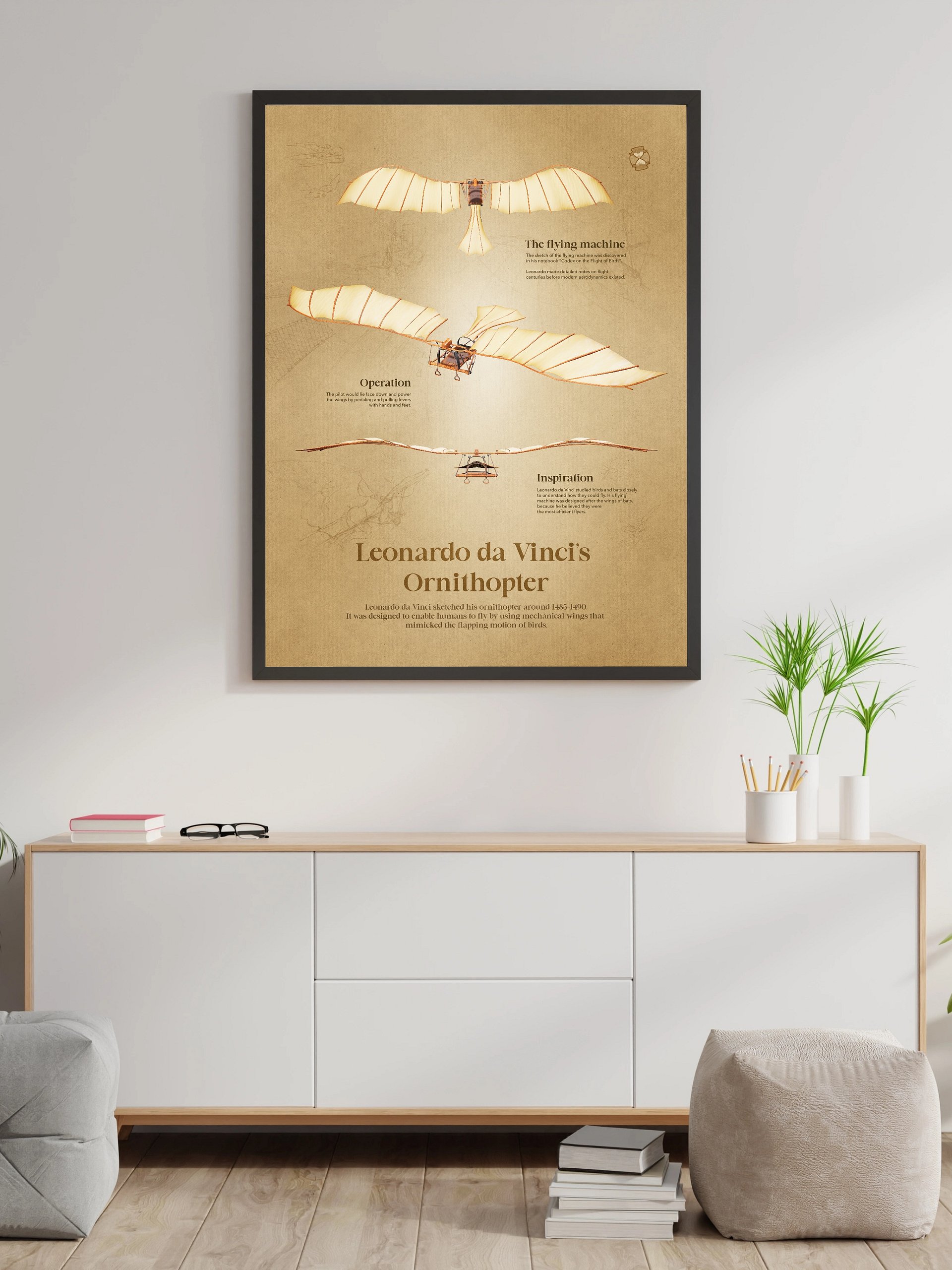 Leonardo da Vinci's Ornithopter (Unframed poster) product image (3)