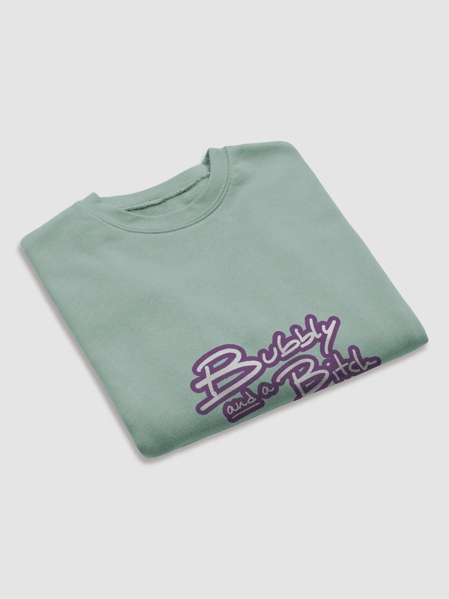 Bubbly and a B*tch (lined design, #763D7D) Women's Fleece Crop Sweatshirt product image (23)