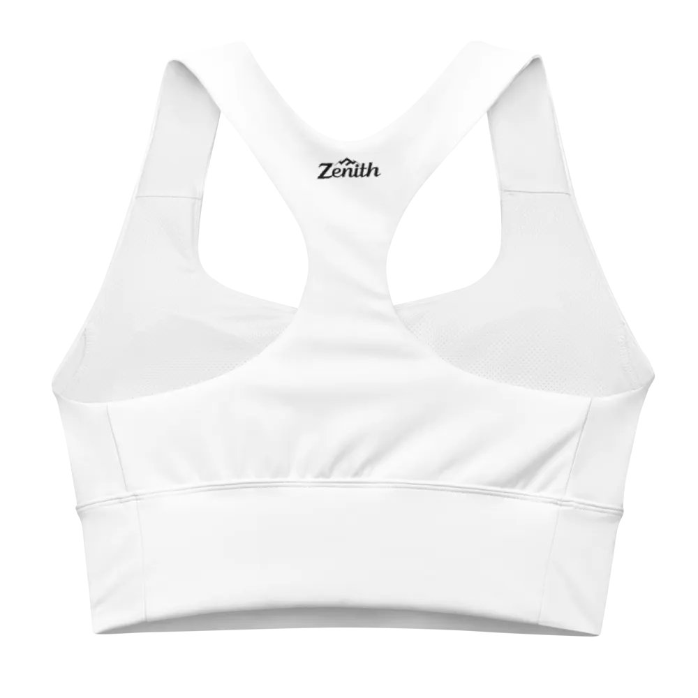 Zenith White Recycled Longline Sports Bra product image (2)