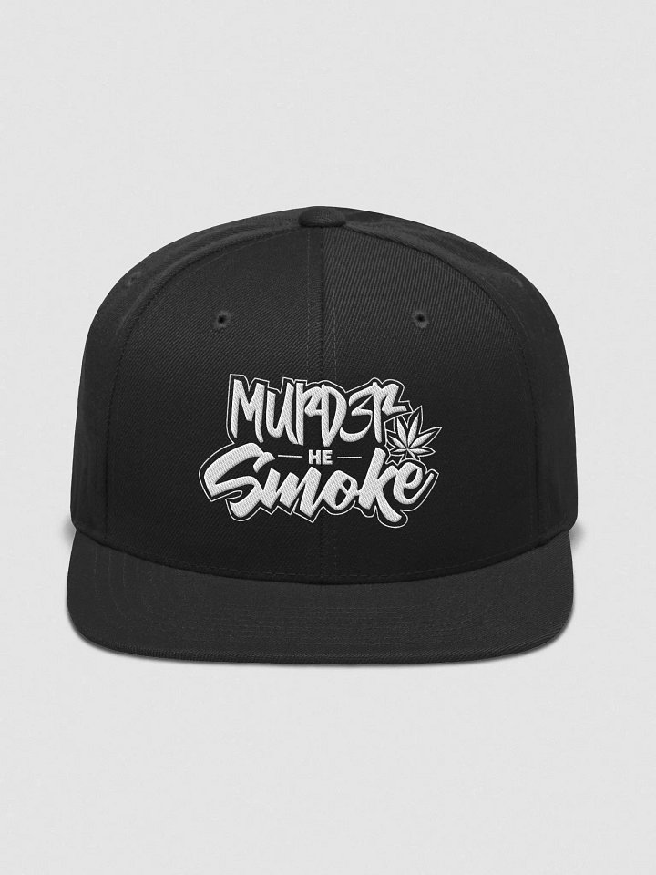 Murd3rHeSmoke White Logo Snapback Hat product image (1)