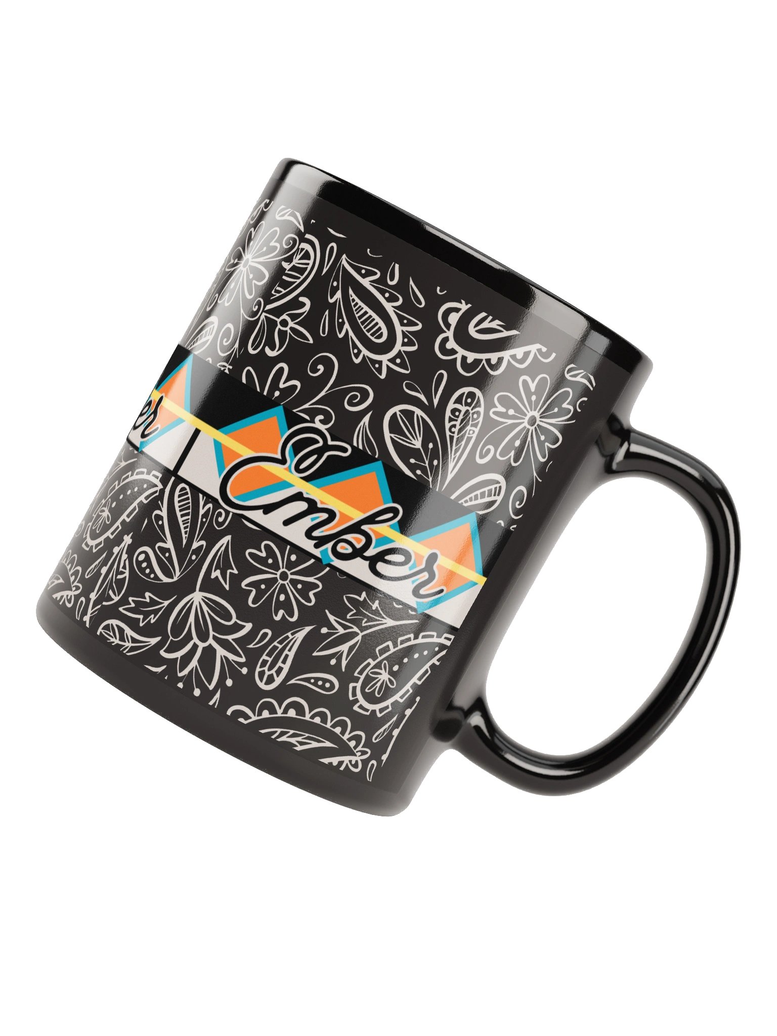 Black Paisley Elegance Mug product image (4)