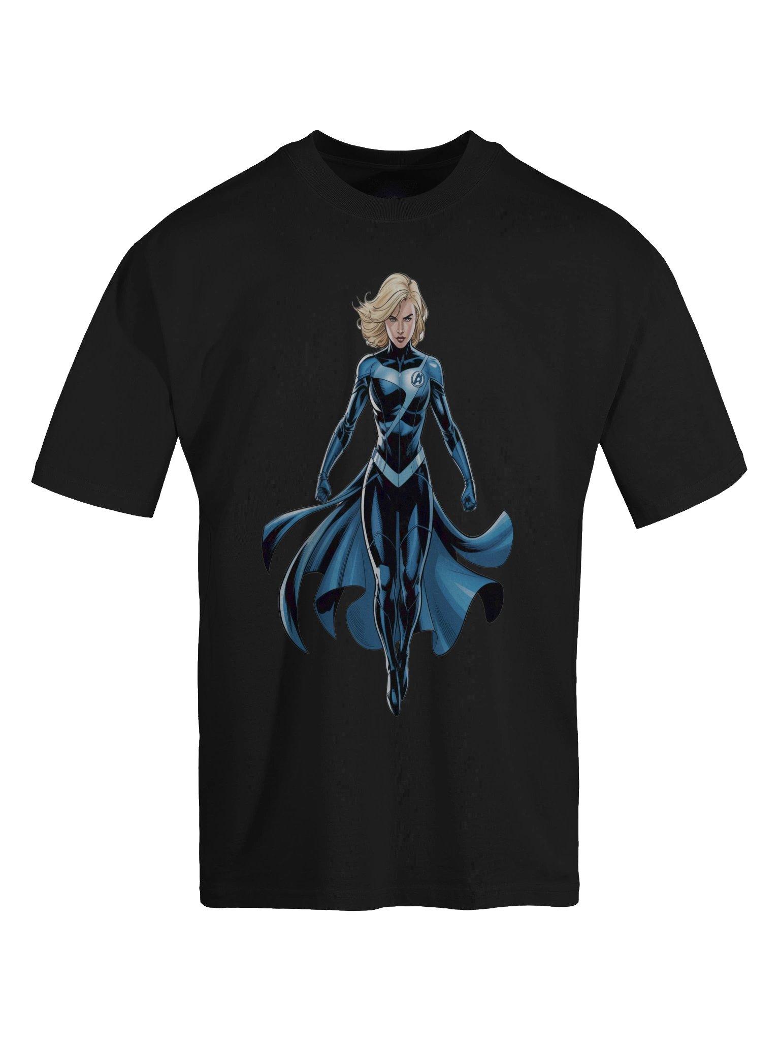 Invisible Woman Cape Whisper Oversized Faded T-Shirt – Spectral Silhouette Sovereign product image (1)
