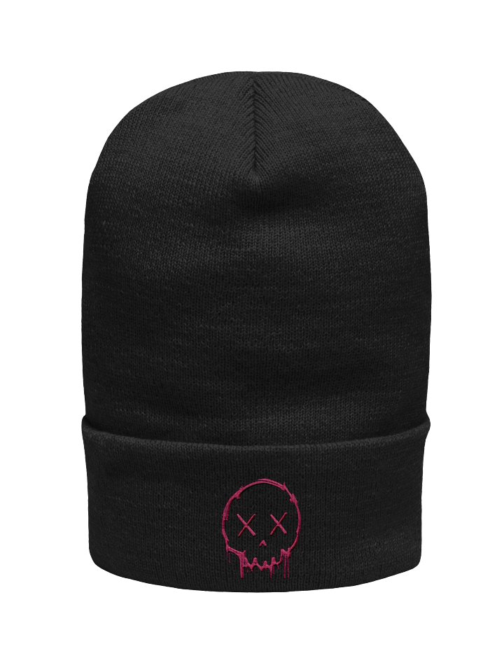 Pink Drip Skull Beanie product image (1)