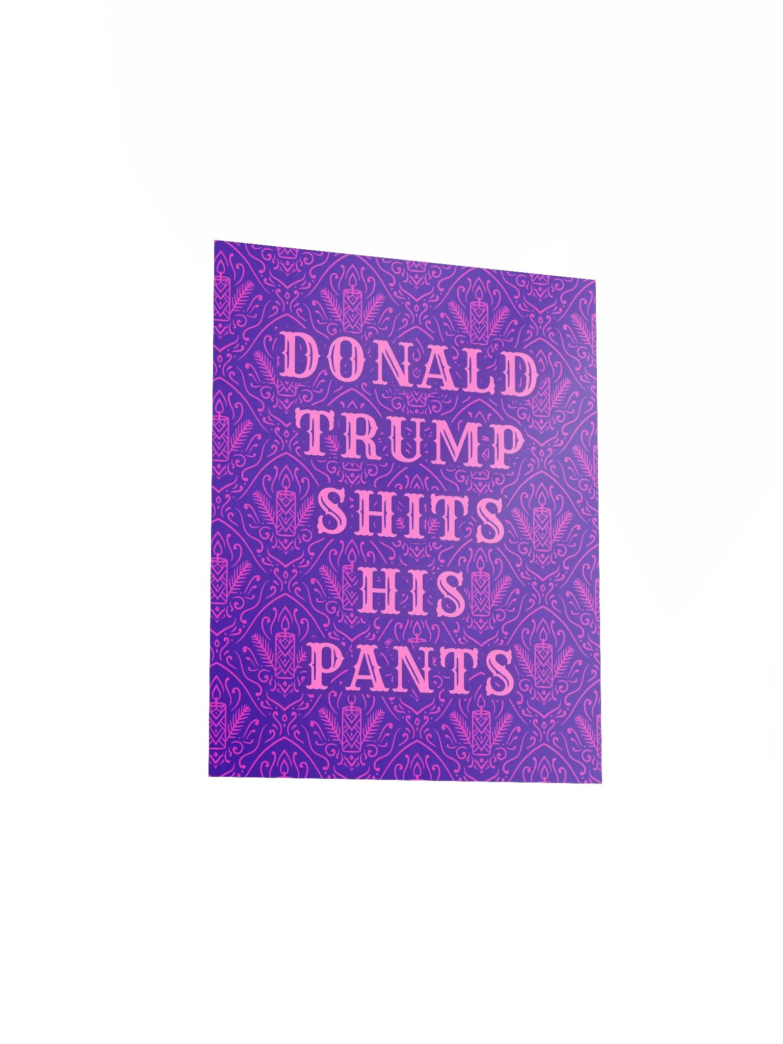 Donald Trump Sh*ts His Pants Purple VIntage Wallpaper Print product image (5)