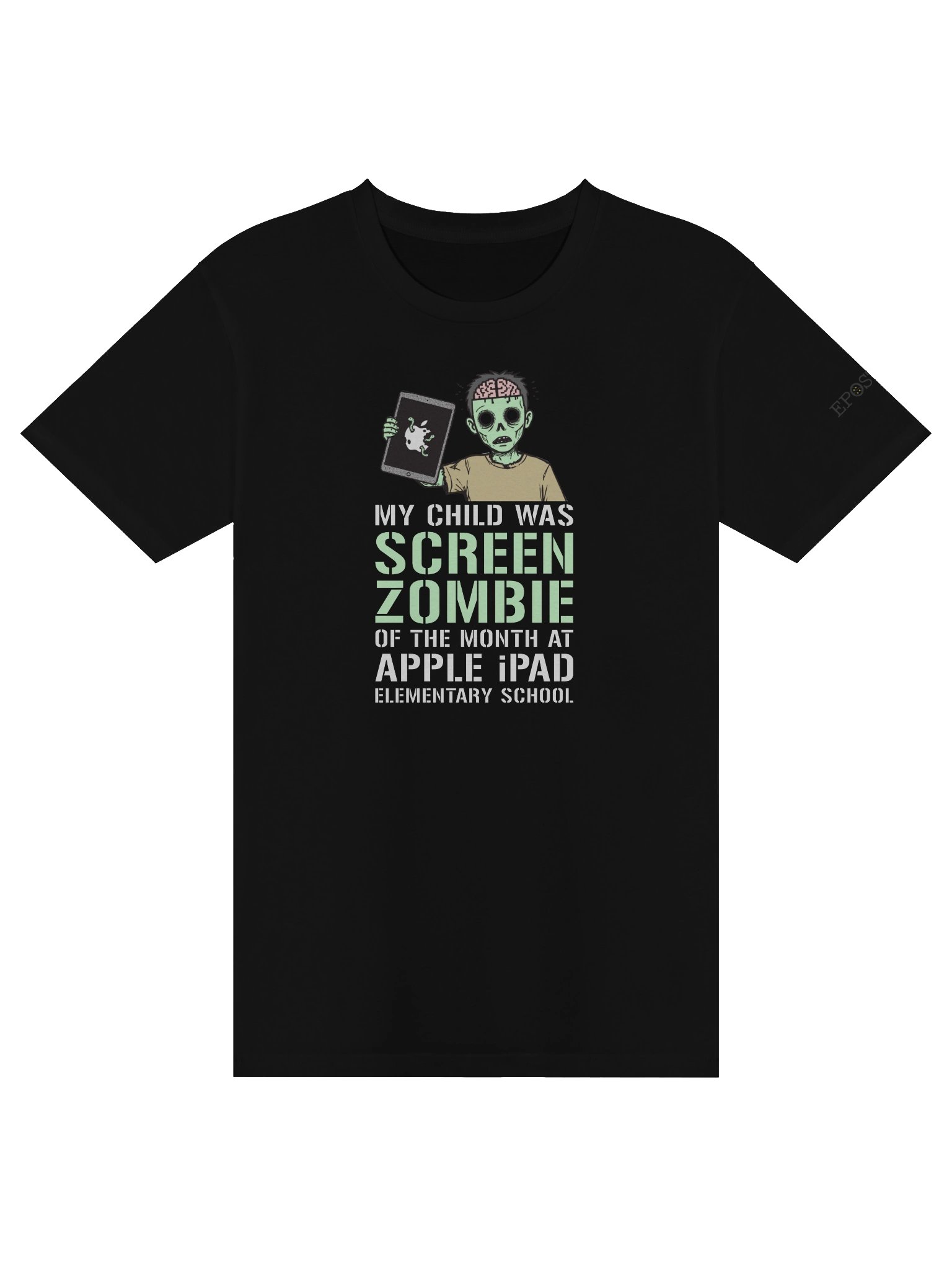 iPad Screen Zombie Black T-Shirt product image (1)