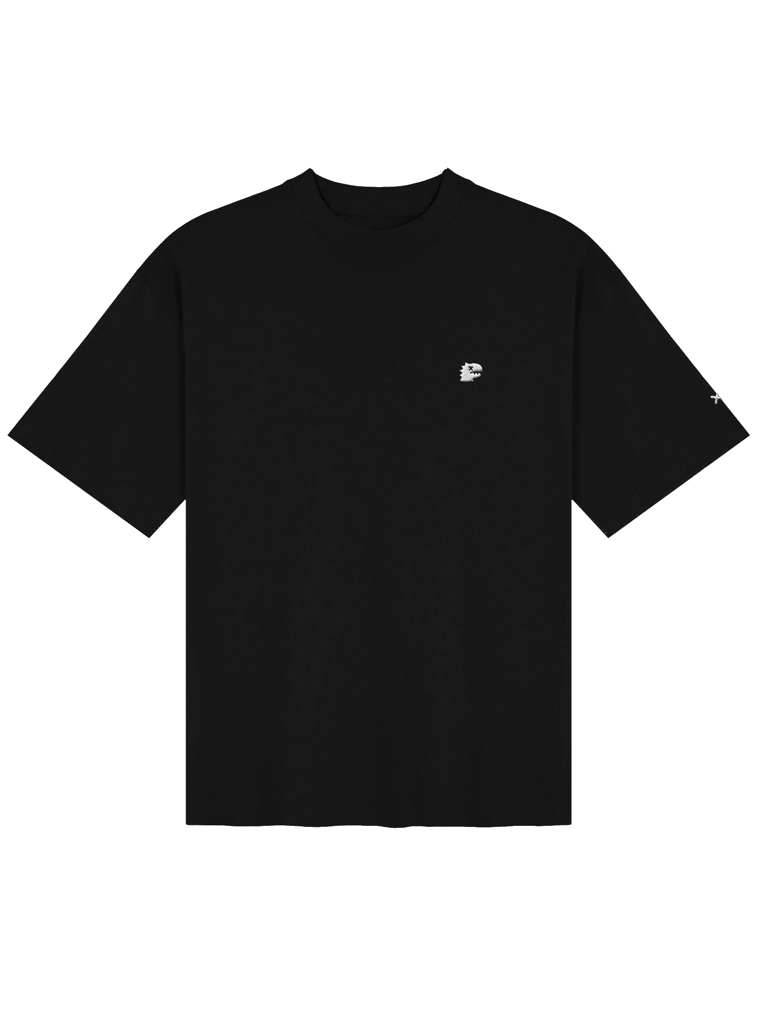 FMB ∣ JETLAG DINO Left Chest Embroidered Oversized Tee Black product image (1)