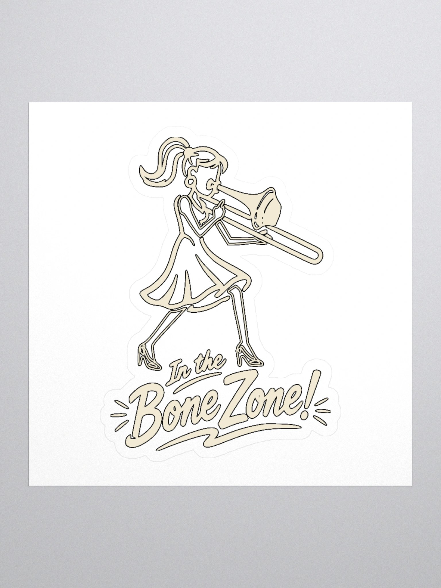 Girl Sticker In the Bone Zone product image (1)