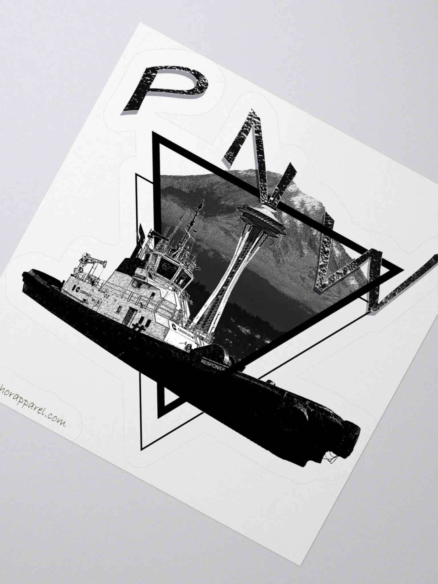Tug Response Triangle-Mt Raine- PNW Kiss Cut Stickers product image (5)