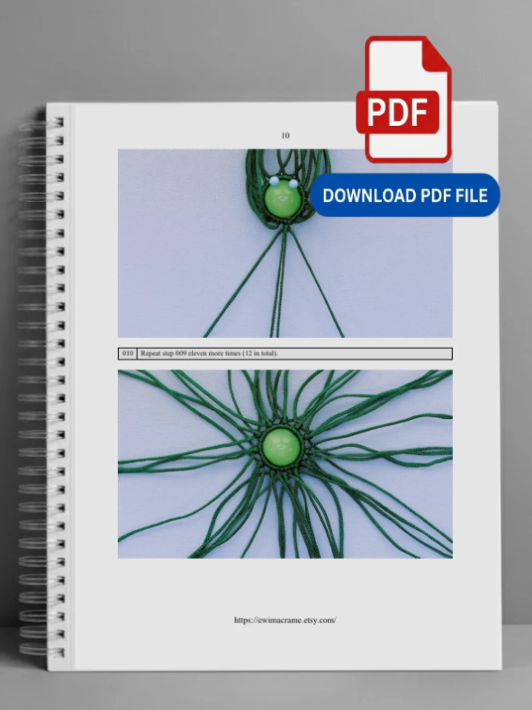 Micro Macrame Dream Catcher – Photo Tutorial product image (4)