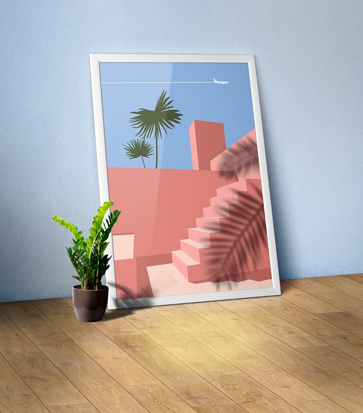 Boho travel art. Morocco poster #3 — boho travel poster product image (1)