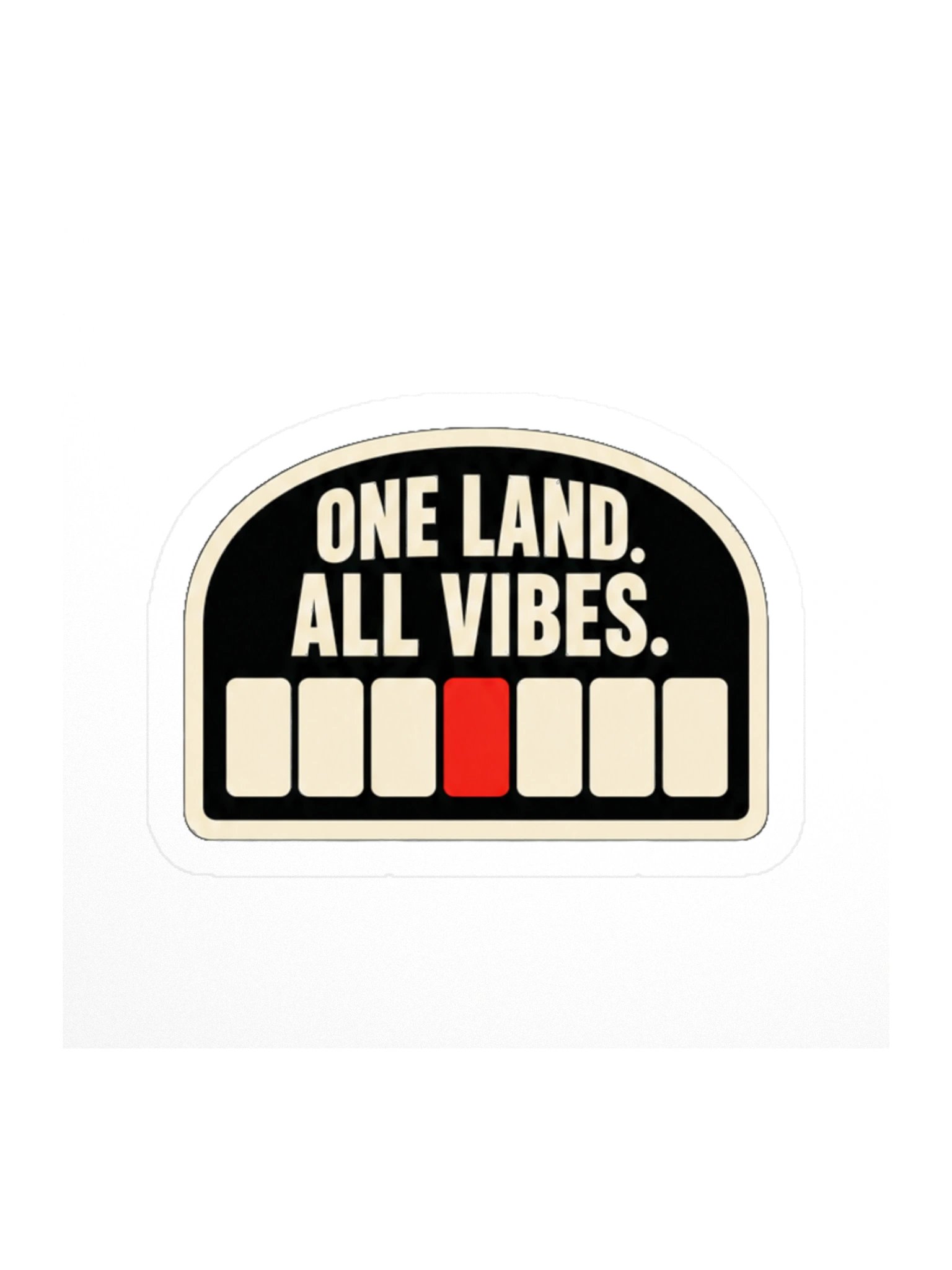 ONE LAND. ALL VIBES. — Commander Sticker product image (1)