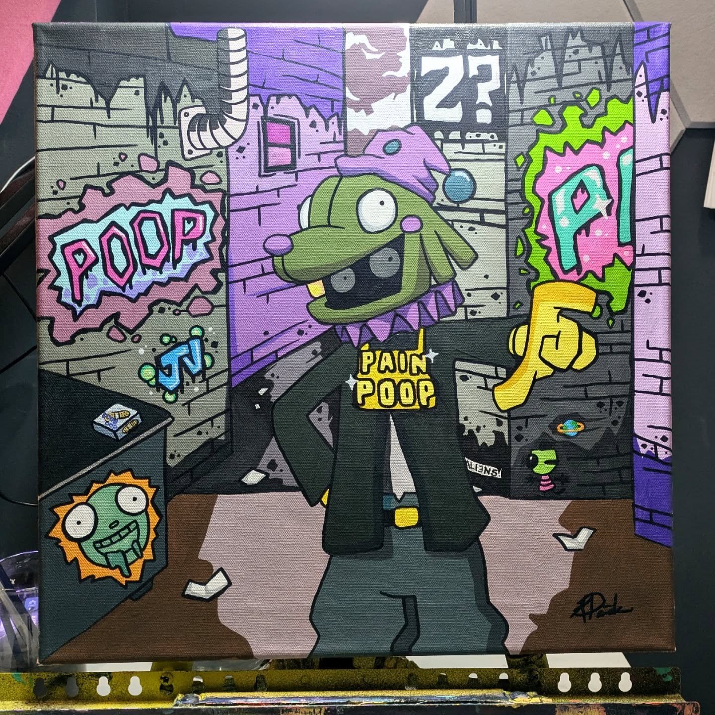 Poop Dawg Acrylic Painting product image (1)