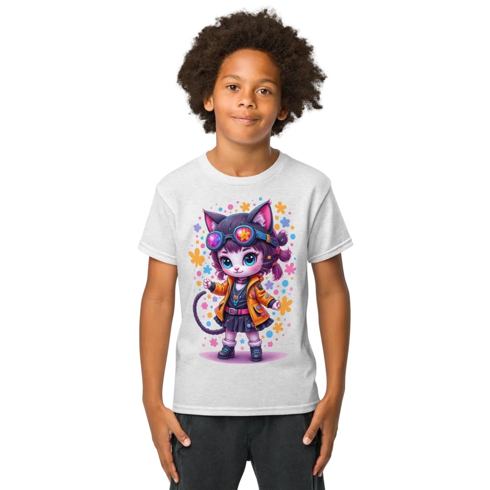 Whimsical Gadget Kitty Adventure Youth Tee product image (9)