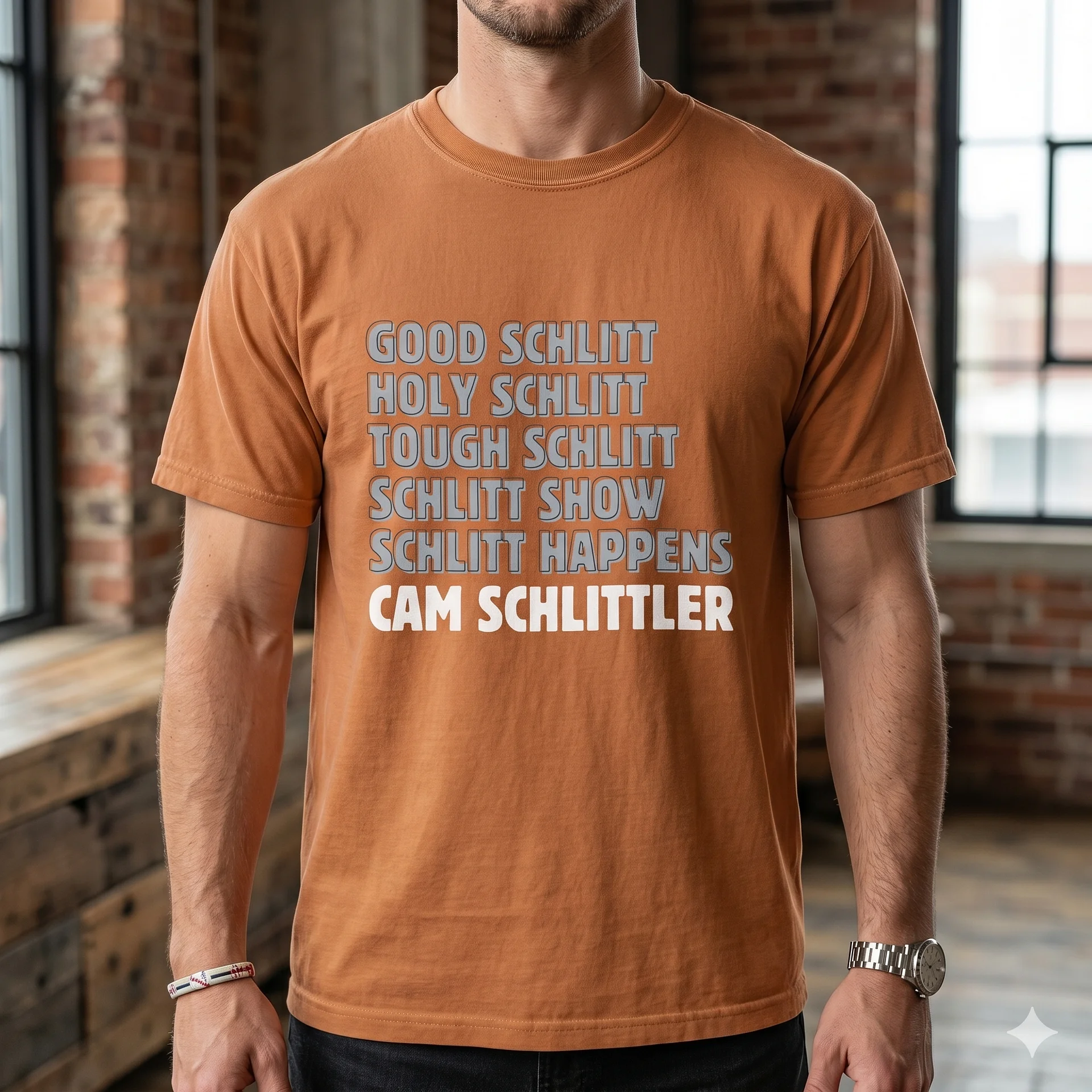 Cam Schlittler "Schlitt Happens" Funny Baseball & Sports Tee product image (8)