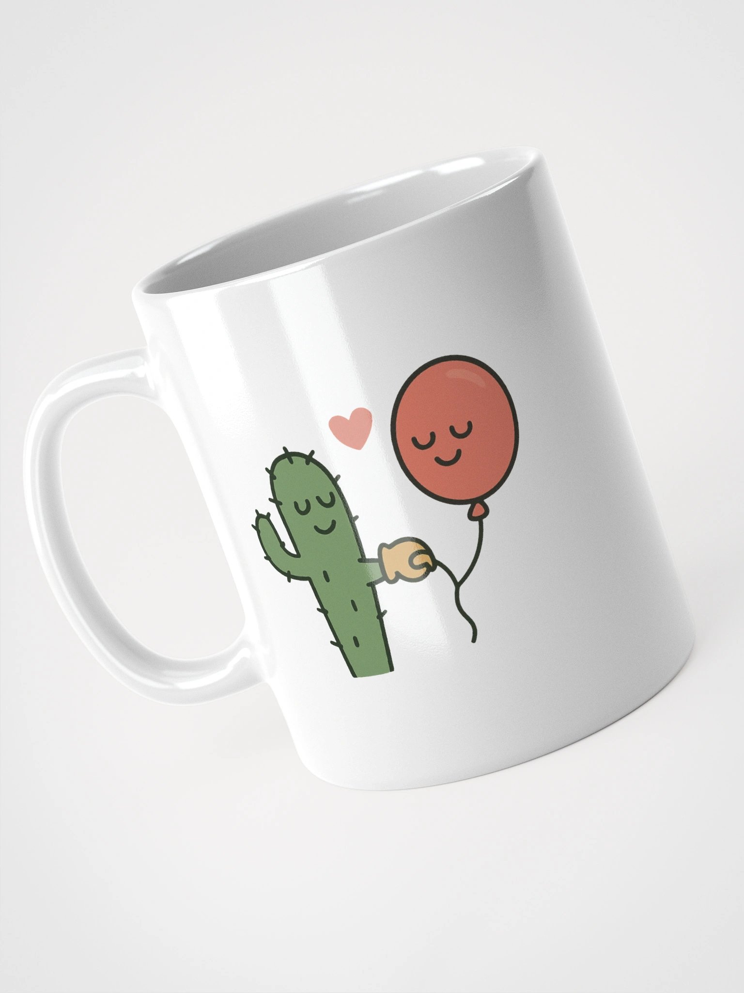 Cactus & Balloon White Glossy Mug product image (9)
