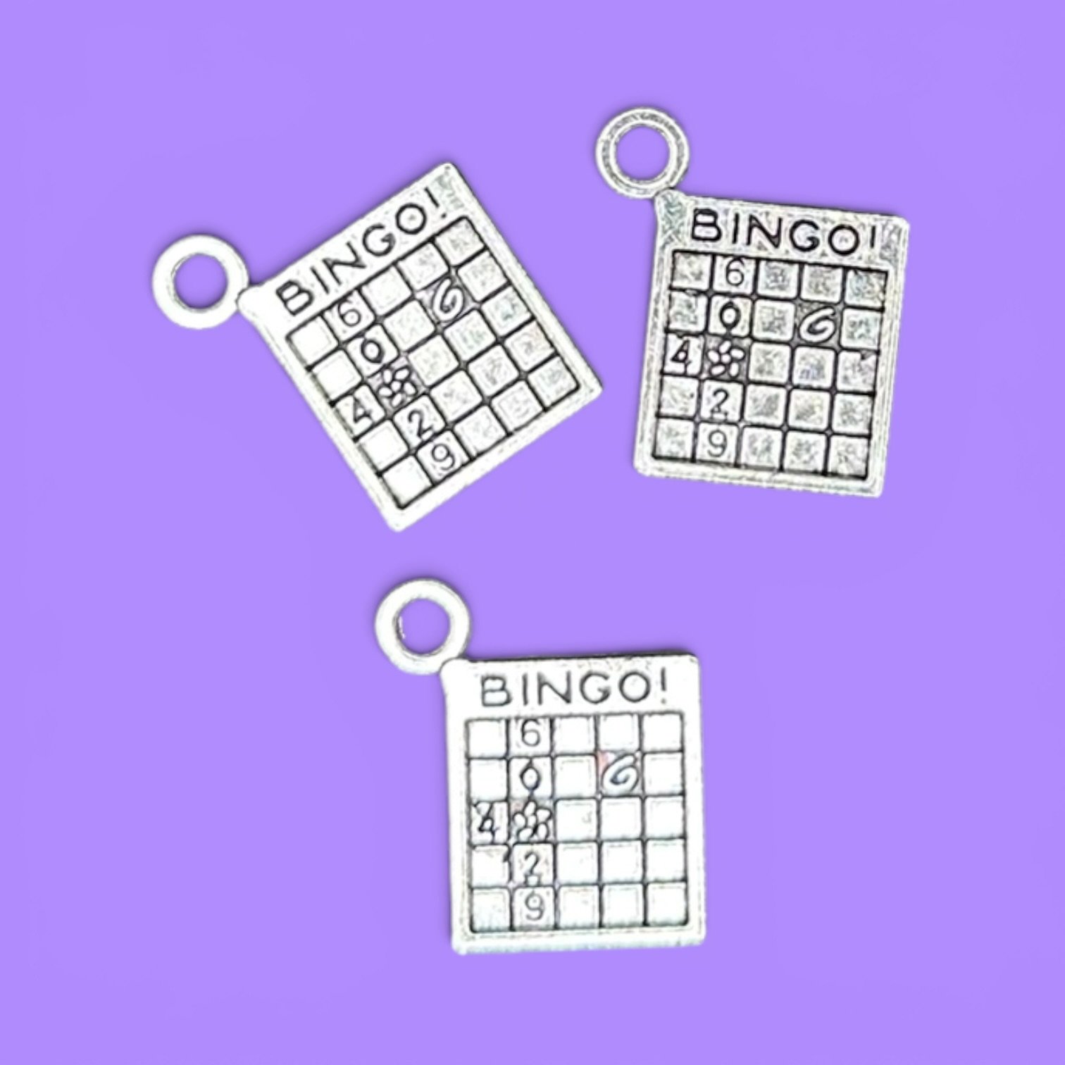 Bingo Card Silver Whinny Winners Braid and Bridle Charms for Horses | Little Shop of Ponies product image (1)