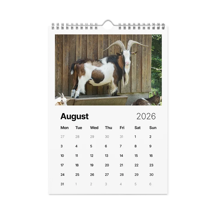 One Year, Twelve Animals: ESE 2026 Wall Calendar product image (2)